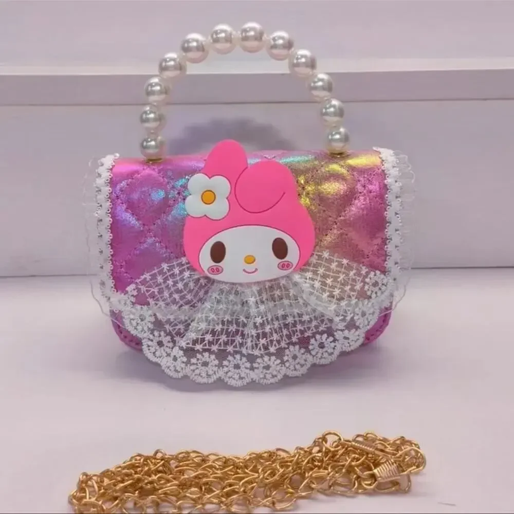 My Melody Pink  Pearl Handle Crossbody Bag
